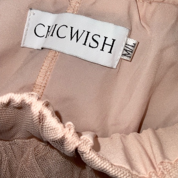 Chicwish Nude Pink Layered Tulle Skirt - Picture 4 of 8